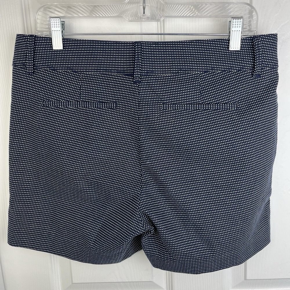 The Limited Chino Golf Shorts Navy Blue White Dots Pockets Button Women's Size 8 - Picture 4 of 13